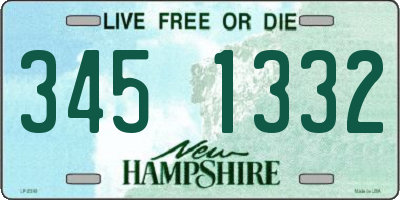 NH license plate 3451332