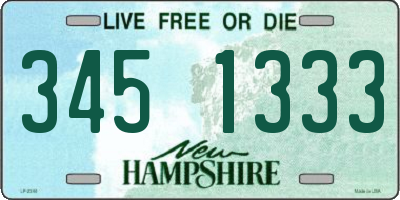 NH license plate 3451333
