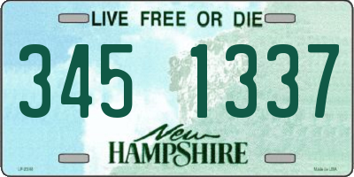 NH license plate 3451337