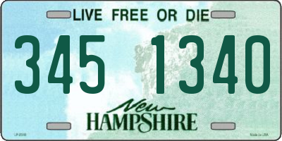 NH license plate 3451340