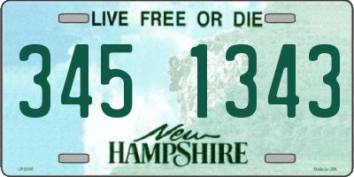 NH license plate 3451343