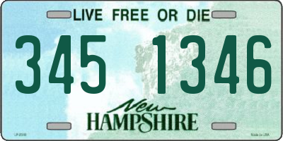 NH license plate 3451346