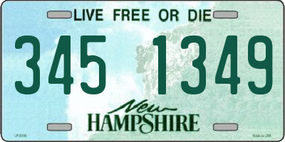 NH license plate 3451349
