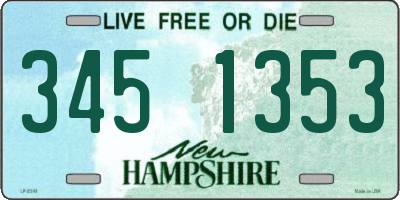 NH license plate 3451353