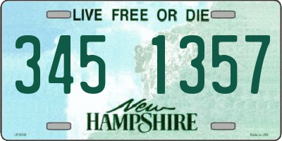 NH license plate 3451357