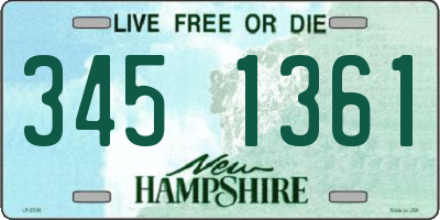 NH license plate 3451361