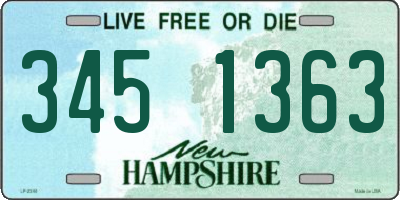 NH license plate 3451363