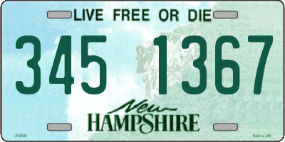 NH license plate 3451367