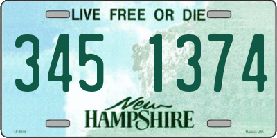 NH license plate 3451374