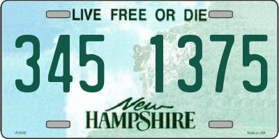 NH license plate 3451375