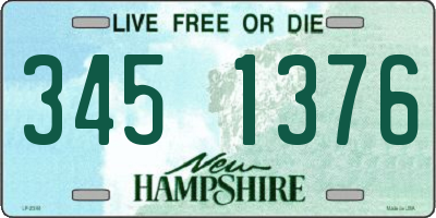 NH license plate 3451376