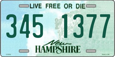 NH license plate 3451377