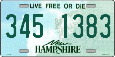 NH license plate 3451383