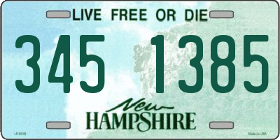NH license plate 3451385