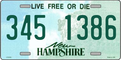NH license plate 3451386