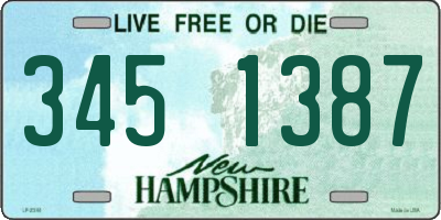 NH license plate 3451387