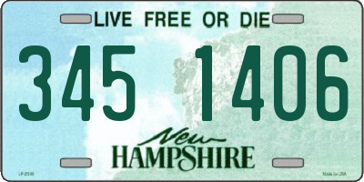 NH license plate 3451406