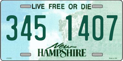 NH license plate 3451407