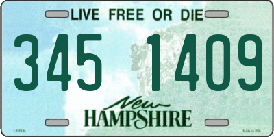 NH license plate 3451409