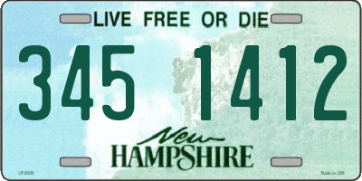 NH license plate 3451412