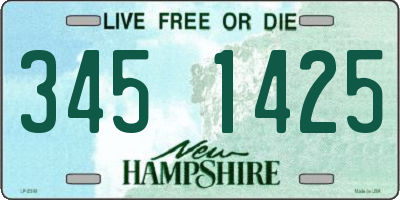 NH license plate 3451425