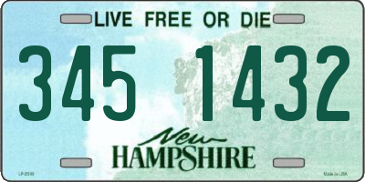 NH license plate 3451432