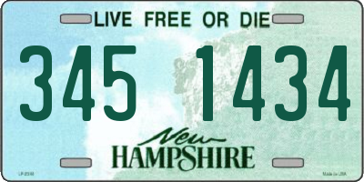 NH license plate 3451434