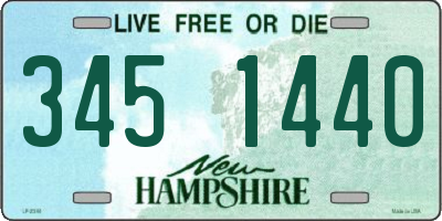 NH license plate 3451440