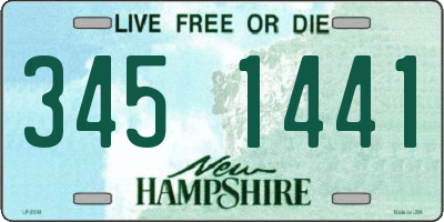 NH license plate 3451441
