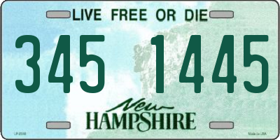 NH license plate 3451445