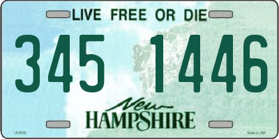 NH license plate 3451446