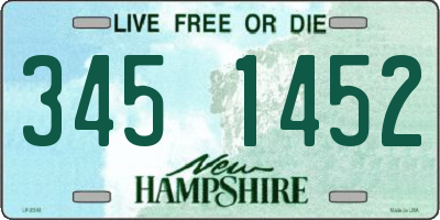 NH license plate 3451452