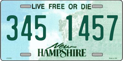 NH license plate 3451457
