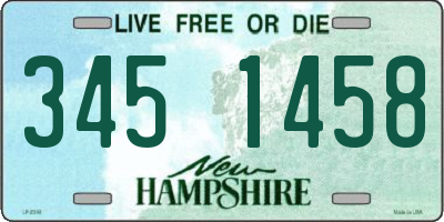 NH license plate 3451458