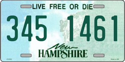 NH license plate 3451461