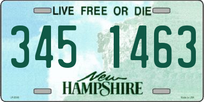 NH license plate 3451463