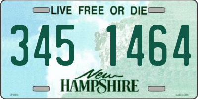 NH license plate 3451464