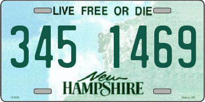 NH license plate 3451469