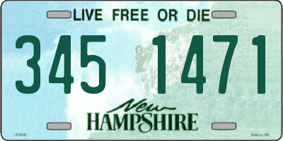 NH license plate 3451471
