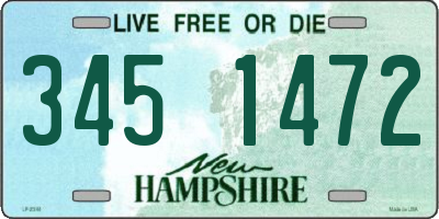NH license plate 3451472
