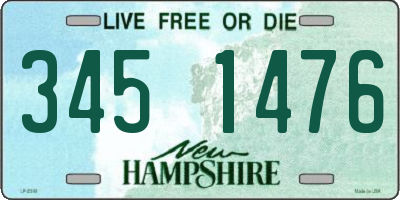 NH license plate 3451476