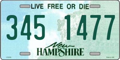 NH license plate 3451477