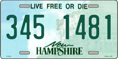 NH license plate 3451481