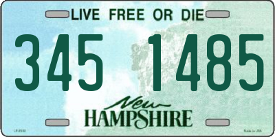 NH license plate 3451485