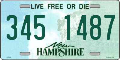 NH license plate 3451487
