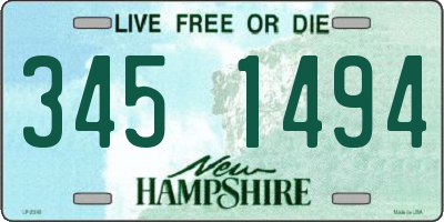 NH license plate 3451494