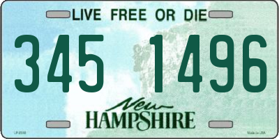 NH license plate 3451496