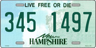 NH license plate 3451497