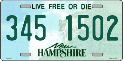 NH license plate 3451502
