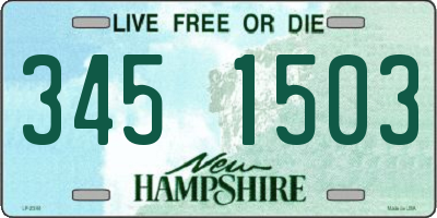 NH license plate 3451503
